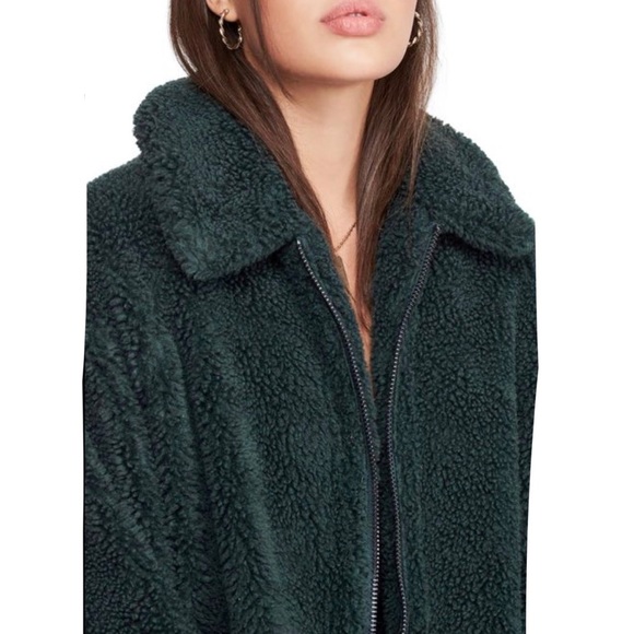 urban outfitters batwing teddy fleece jacket